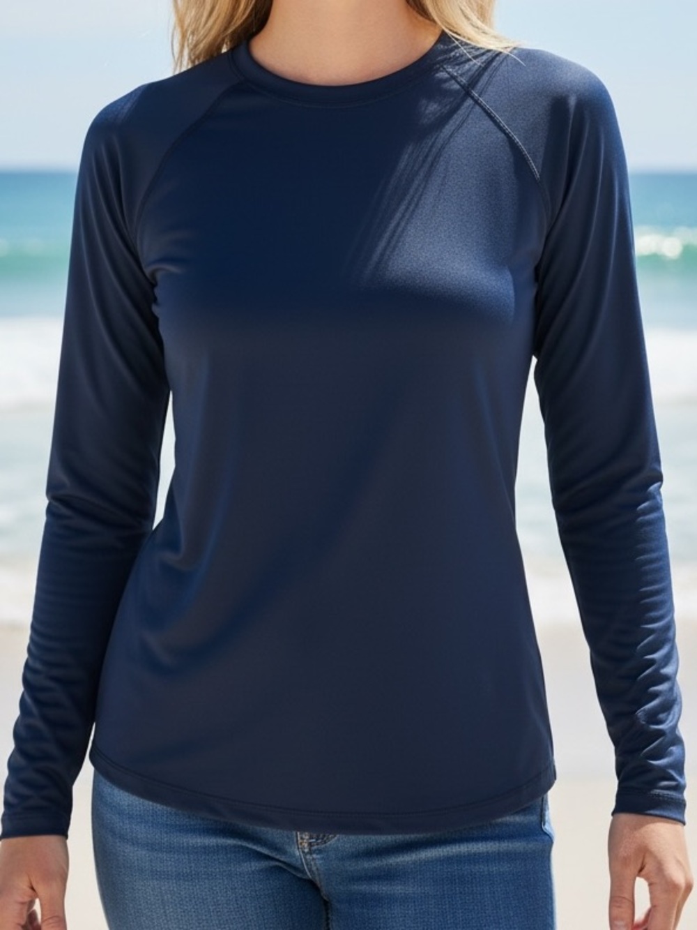 Columbia Omni-Shade Sun Protection Shirt - Navy Blue